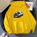 Initial D Kapuutsiga dressipluusid AE86 Prindiga Kapuutsiga dressipluusid Unisex Wo Unisex Moe Kapuutsiga dressipluus T&auml;navamood Hip Hop Pusa JDM Autokultuur Anime Kapuutsiga dressipluus XL