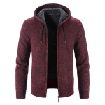 Meeste pusad pikkade varrukatega kampsunid Meeste dressid T&otilde;mblukuga Kapuutsiga Meeste Oversize Talve Top jakk Mantel Must Kampsun M punane