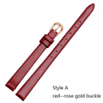 Ehtsast nahast k&auml;ev&otilde;ru Naiste Moodne kellarihm K&auml;ekellad Mini Rihm 6mm 8mm 10mm 12mm 14mm V&auml;ike kellarihm punane 10mm