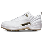 Air Jordan 12 Low Golf Masters Meeste Tossud Valge Metallik-Kuldne Malahiit DM0106-117 37.5