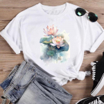 (Aasia suurus) Fashion Print Naiste vabaaja T-riietus Love Trend vabaaja naiste top graafilised t-s&auml;rgid l&uuml;hikeste varrukatega T-s&auml;rgid S