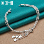 Snake Chain Charm Star Chain K&auml;ev&otilde;ru Kingitus H&otilde;bedane Moe ehted 20cm