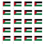 5/10/20 tk Palestiina autolipud lipuvardaga 30x45cm Palestiina autolipp autoakna jaoks Palestiina v&auml;lis&otilde;idukite b&auml;nneri kaunistus. 20PCS