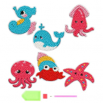 DIY printsessi teemantmaali kleebis Hariv stressi leevendav selge mustriga vanema ja lapse teemantkunsti mosaiikkleebised helesinine v&auml;rv