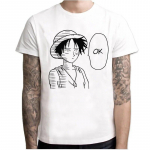 One Piece T-s&auml;rk Japanese Anime Shirt Meeste T-s&auml;rk Luffy T-s&auml;rgid Clothing Tee XS valge