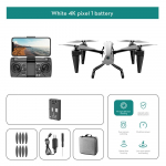 Uus Smart KS66 Drone Professional 8K HD ESC topeltkaamera 5G WIFI lainurk optilise voolu positsioneerimisega harjadeta mootoriga kaugjuhtimispult Quadcopteri m&auml;nguasi 4K 1 battery valge