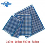 10/18/20/30 tk PCB plaat Sinine kahepoolne protot&uuml;&uuml;pplaat 2x8cm 3x7cm 4x6cm 5x7cm 7x9cm tr&uuml;kkplaadid DIY elektrooniline komplekt 10pcs 4x6cm