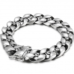 Punk-gooti roostevabast terasest pealuu pea &auml;&auml;rekiviga keti k&auml;ev&otilde;ru meestele, meestele 13 mm, 8,5 tolli poistele, meeste jalgratturi k&auml;ev&otilde;rud Dropshipping 21.5cm