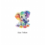 R&otilde;ivaste plaaster Lilled Elevant Parches Ropa Diy T-s&auml;rk Kapuutsid Heat Press Applied riided Kleebised Triikida plaastrid