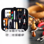 Ehete valmistamise t&ouml;&ouml;riistade komplekt, t&otilde;mblukuga hoiukastiga leiud meisterdamiseks ja