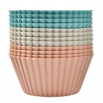 12/24 tk/komplekt silikoonist muffinitass &uuml;mmargune mittekleepuv toidukvaliteediga BPA-vaba n&otilde;udepesumasinas pestav kook, koogikeste k&uuml;psetusvorm K&ouml;&ouml;gitarbed 12pcs