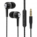 Juhtmega mikrofoniga k&otilde;rvaklapid Heavy Bass In-ear Universaalne mobiiltelefoni m&auml;ngu k&otilde;rvaklapp must