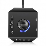 V&auml;line 7.1 kanaliga heliadapter USB2.0/3.5mm pistikupesaga Plug-Play draivivaba professionaalne arvuti USB v&auml;line helikaart arvuti arvutile must