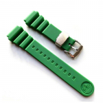 Silikoonist kellarihm SEIKO Water Ghost SPR009 pehme veekindel k&auml;ev&otilde;ru sukeldumisrihm, muldkella r&otilde;ngas, pannal 20 mm 22 mm Green 22mm with logo