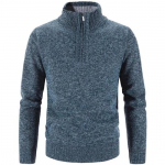 2024. aasta talvine meeste fliisist paksem kampsun, poolt&otilde;mblukuga, k&otilde;rge kaelusega soe pullover Kvaliteetne meeste &otilde;huke kootud villane kampsun 3Xl XL