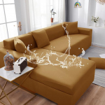 Veekindlad diivanikatted &uuml;hev&auml;rvilised nurgadiivani katted elastsed diivanikatted elutoa diivanikomplekt lemmikloomadele lastele 3 seater 185-230cm kaamel