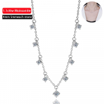 D V&auml;rv 1,1cttw 4mm 5mm Full Moissanite Ripats Kaelakee Naistele S925 H&otilde;bedane GRA sertifikaadiga Teemant Peened ehted 45cm
