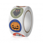 500 tk/rull Halloweeni sildikleebis k&otilde;rvitsa luustiku mustriga kleebis pidulik kommikoti pitseerimissildid pidulikeks kaunistusteks A