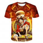 Anime One Piece Luffy Fashion Lapsed Poiss T&uuml;druk Laste T-s&auml;rk 3D Suvine vabaaja Mehed Naiste Multifilm Naljakas T-s&auml;rk T-s&auml;rk T-s&auml;rk 3XL