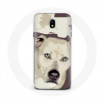&Uuml;mbris Samsung Galaxy J5 2017 White Pitbull Dog jaoks