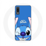 Coque pour Samsung Galaxy A02 Stitch mignon fond bleu