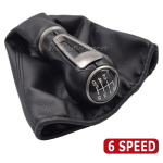 5 6 speed 10mm Leather Car Gear Shift Knob with Boot For SEAT IBIZA IV Shift Knob Lever Stick R5-Speed gray