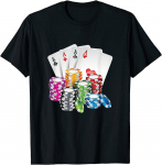 Poker King Queen Card Casino Chip Hasartm&auml;ngude Unisex T-s&auml;rk S