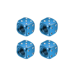 4X Dice Style rehvi klapi varre korgid Auto nipli korgid varred katted rehvi &otilde;huklapp tolmukindel ratta kork autodele mootorrattad jalgratas helesinine v&auml;rv