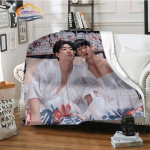 Thai love TV Theory of Love Pattern blanket OFFGUN Flannel Warmth Soft Plush Sofa Throw  Third and Khai Cashmere 30x40in