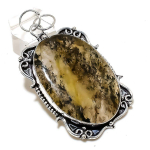 Natural Lodolite Quartz Gemstone 925 Sterling Silver Gift Pendant 2.76 v5h48