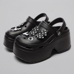 TUINANLE Naiste sussid, suvised vibukaunistused, &uuml;lipaksu tallaga sandaalid, naiste EVA rannaauguga kingad 35-36 must