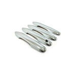For Toyota Yaris Cross - Accessories ABS Chrome/Carbon Fiber Car door protector Handle Decoration Cover Trim Styling One Hole-Chrome white