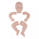 17-tolline maalitud/v&auml;rvimata Loulou t&auml;isvin&uuml;&uuml;list silikoonist Reborn Doll Kits Elutruu pehme puudutusega vasts&uuml;ndinud nuku osa K&auml;sitsi valmistatud isetegemise nukutarvikud unpainted kit
