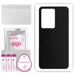 apgo Protective Skin Sticker for the back compatible with Vivo V29 5G, Wrap Film, Foil, Vinyl - Pattern Carbon Black