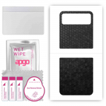 apgo Protective Skin Sticker for the back compatible with Motorola Razr 2023, Wrap Film, Foil, Vinyl - Pattern Black Honeycomb