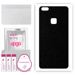 apgo Protective Skin Sticker for the back compatible with Huawei P10 Lite, Wrap Film, Foil, Vinyl - Pattern Matte Black