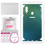 apgo Protective Skin Sticker for the back+sides compatible with Samsung Galaxy A20s, Full Wrap Film, Foil, Vinyl - Pattern Carbon Chameleon CAKA1