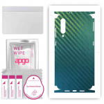 apgo Protective Skin Sticker for the back+sides compatible with Xiaomi Mi 9, Full Wrap Film, Foil, Vinyl - Pattern Carbon Chameleon CAKA1