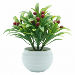 Kunstlillede marjadega potitud bonsai elutoa aia kirjutuslaud m&ouml;&ouml;bli sisustus roheline