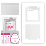 apgo Protective Skin Sticker for the back+sides compatible with Samsung W24 Flip, Full Wrap Film, Foil, Vinyl - Pattern Matte Transparent