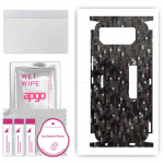 apgo Protective Skin Sticker for the back+sides compatible with Asus ROG Phone 6, Full Wrap Film, Foil, Vinyl - Pattern Carbon Black Pixel