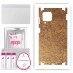 apgo Protective Skin Sticker for the back+sides compatible with Samsung Galaxy M53 5G, Full Wrap Film, Foil, Vinyl - Pattern Rusty Copper