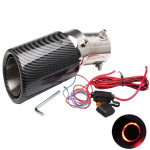 Auto v&auml;ljalasketoru summuti LED Sinine Punane S&uuml;sinik Helendav Vastupidav Kiud Soojus Universaalne Modifikatsioon Edge curl punane