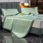 800D Carbon Light Fibers Summer Cool voodilina komplekt Luksuslik Jacquard jahutav suvematt ja padjap&uuml;&uuml;r, hingav jahedam mati voodi 150x200cm 3 pcs set