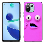 3D Funny Face telefoni&uuml;mbris Xiaomi Mi 11 Lite NE 11i 10T 11T Pro A2 A3 Lite POCO F3 M3 M4 C31 X3 Pro NFC GT must pehme kate jaoks Xiaomi Mi A2 Lite