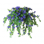 Kunstlik Morning Glory Lill Realistlik kodukontori laud, keskosa pulmade kukutamine Kunstlik petuunia lill, rippuv v&otilde;ltslilleseade sinine