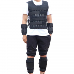 Reguleeritav kaalutud vest 10 kg treeningvest koos randmeraskuste ja jalgade raskustega must