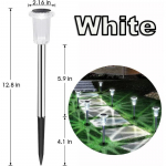 12/6 tk p&auml;ikeseenergia v&auml;lisvalgustid, veekindlad roostevabast terasest p&auml;ikesevalgustid Pathway Garden Yard Path Walkway sisses&otilde;idutee muru sisekujunduseks white-6pcs