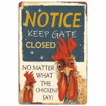 Crazy Chicken Coop Silt Retro Metallist Tervitustahvel Naljakas talumaja, mis sobib ideaalselt kanamajaks v&otilde;i k&ouml;&ouml;giks Ideaalne talukingitus seinakaunistus 20x30cm