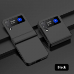 Moodne k&otilde;va &uuml;mbris Samsung Galaxy Z Flip 6 5 3 4 Z Fold 6 5 3 4 5G kaitse Luksuslik kokkupandav p&otilde;rutuskindel nahatundega tavaline tagakaas For Samsung Z Flip 3 must